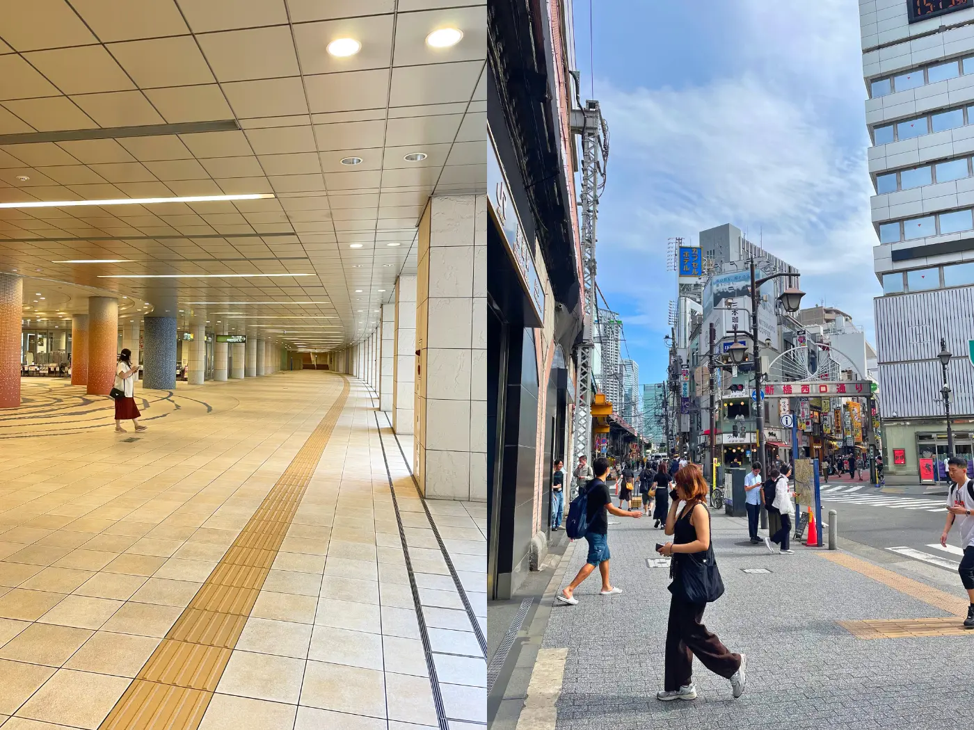 次は新橋駅からゆりかもめ乗ってみたい！ = 2025年8月16日 港区東新橋1丁目・港区新橋2丁目