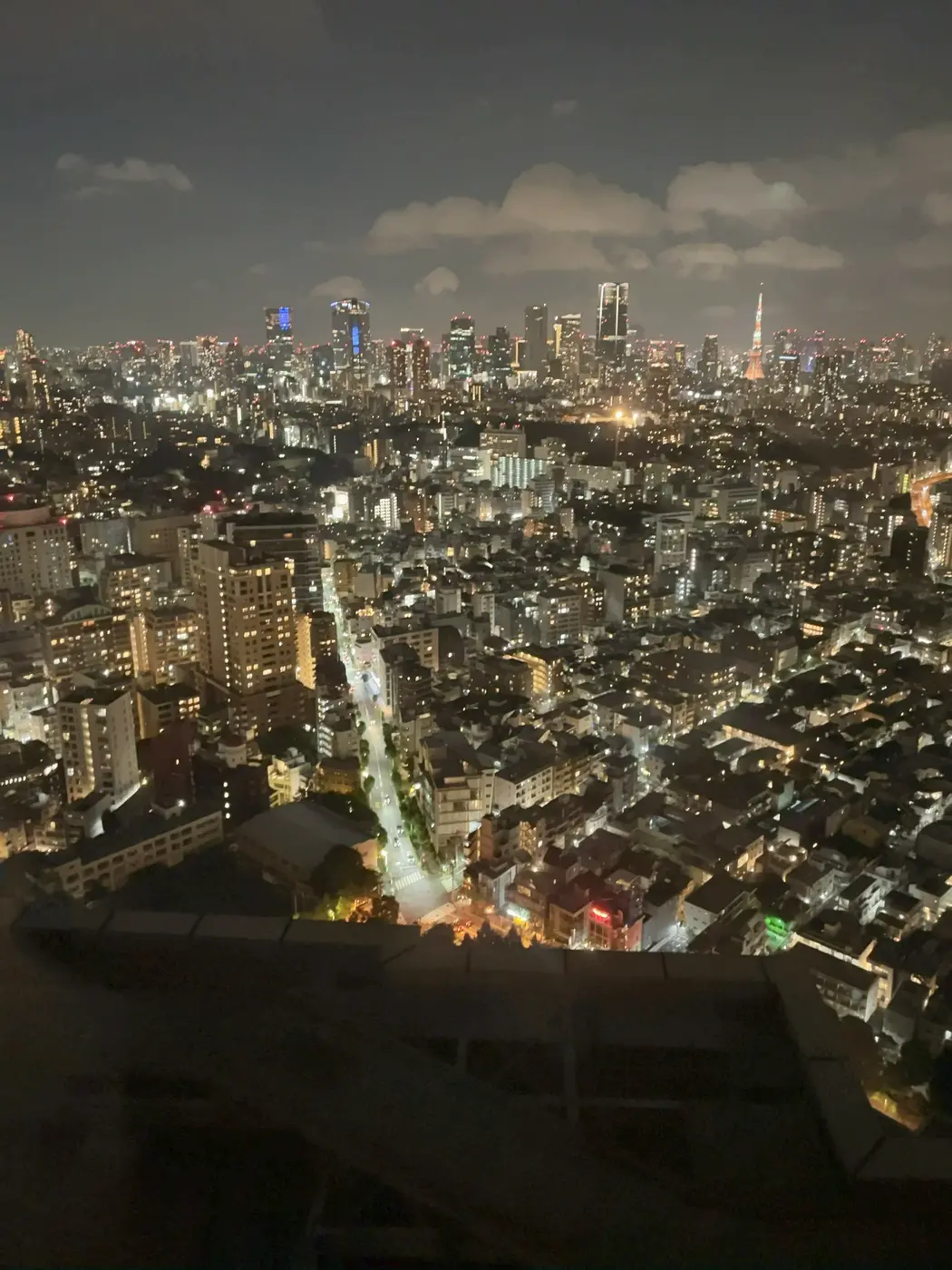 東京タワーや都心のビル群が見えます = 2025年8月16日 恵比寿ガーデンプレイスタワー