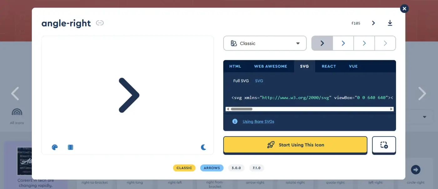 公式サイトで選択できるSVGの項目