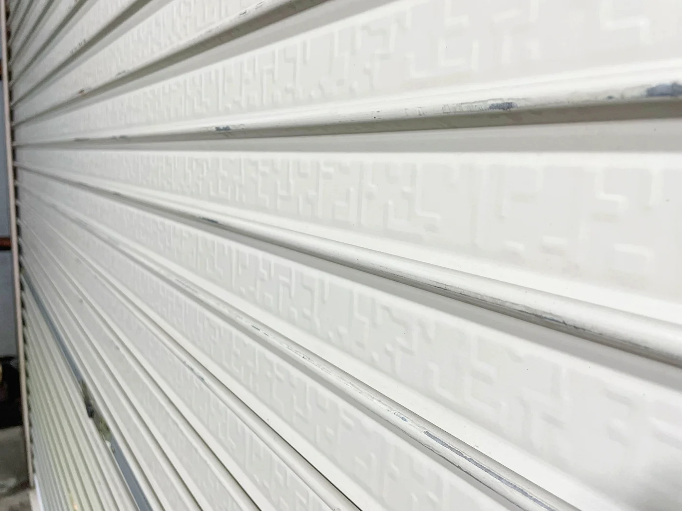 水洗い後のシャッター