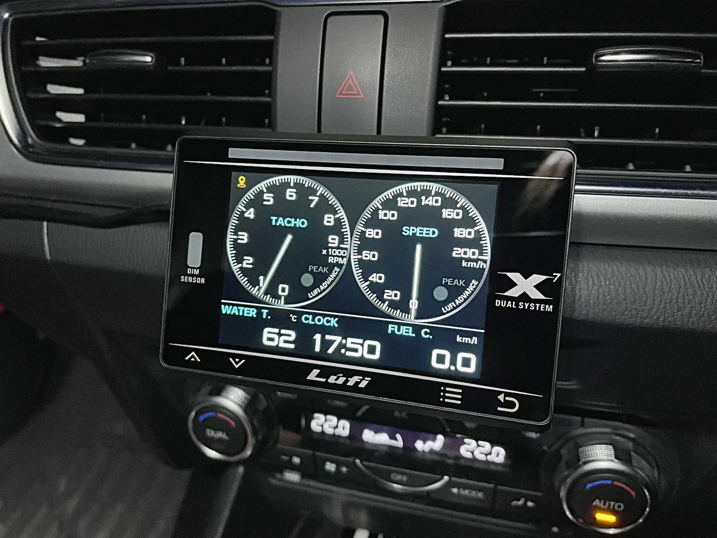 画面7 (メーター2個と文字情報3個)