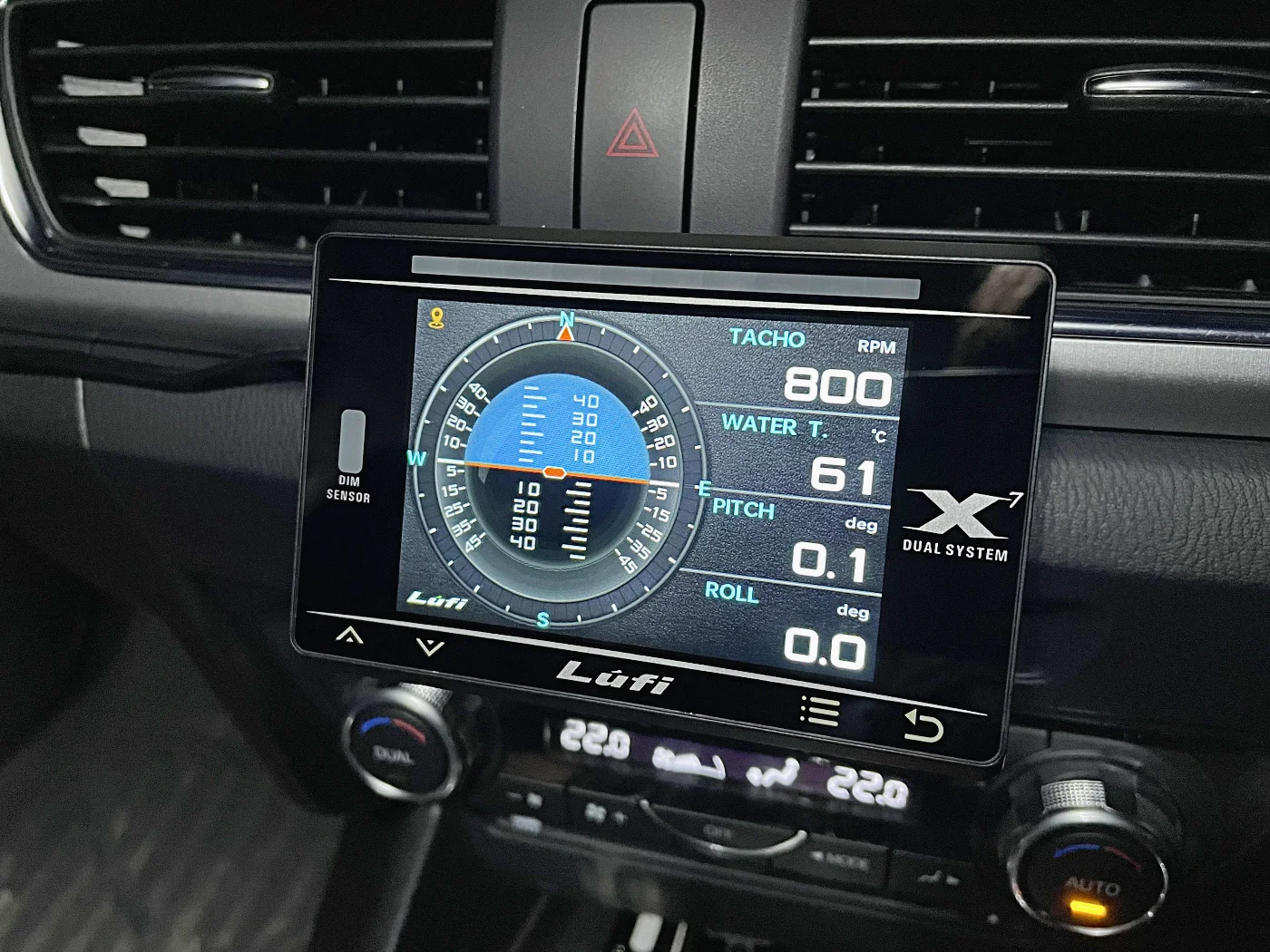 画面2 (メーター1個と文字情報4個)