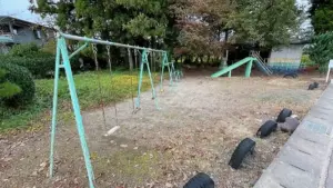 目の前に田んぼ景色が広がる、道路沿いの公園「泉川遊園地」